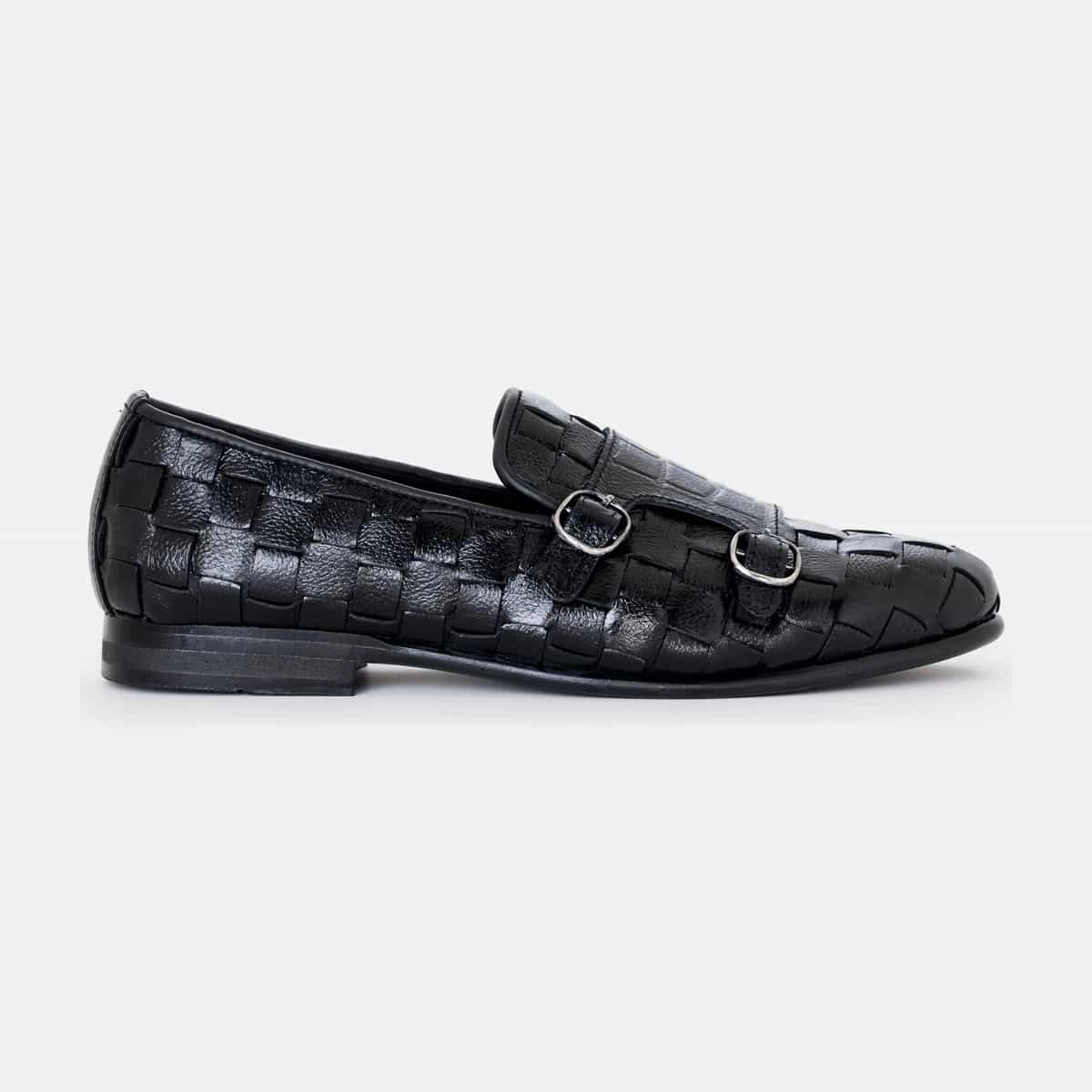 Square Braided Double Monk Loafer