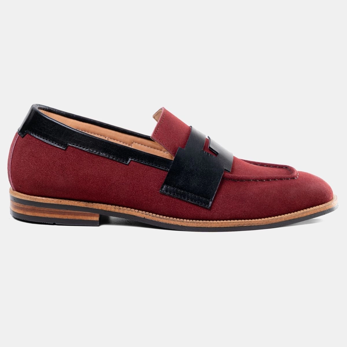 Maroon Suede Penny Loafer