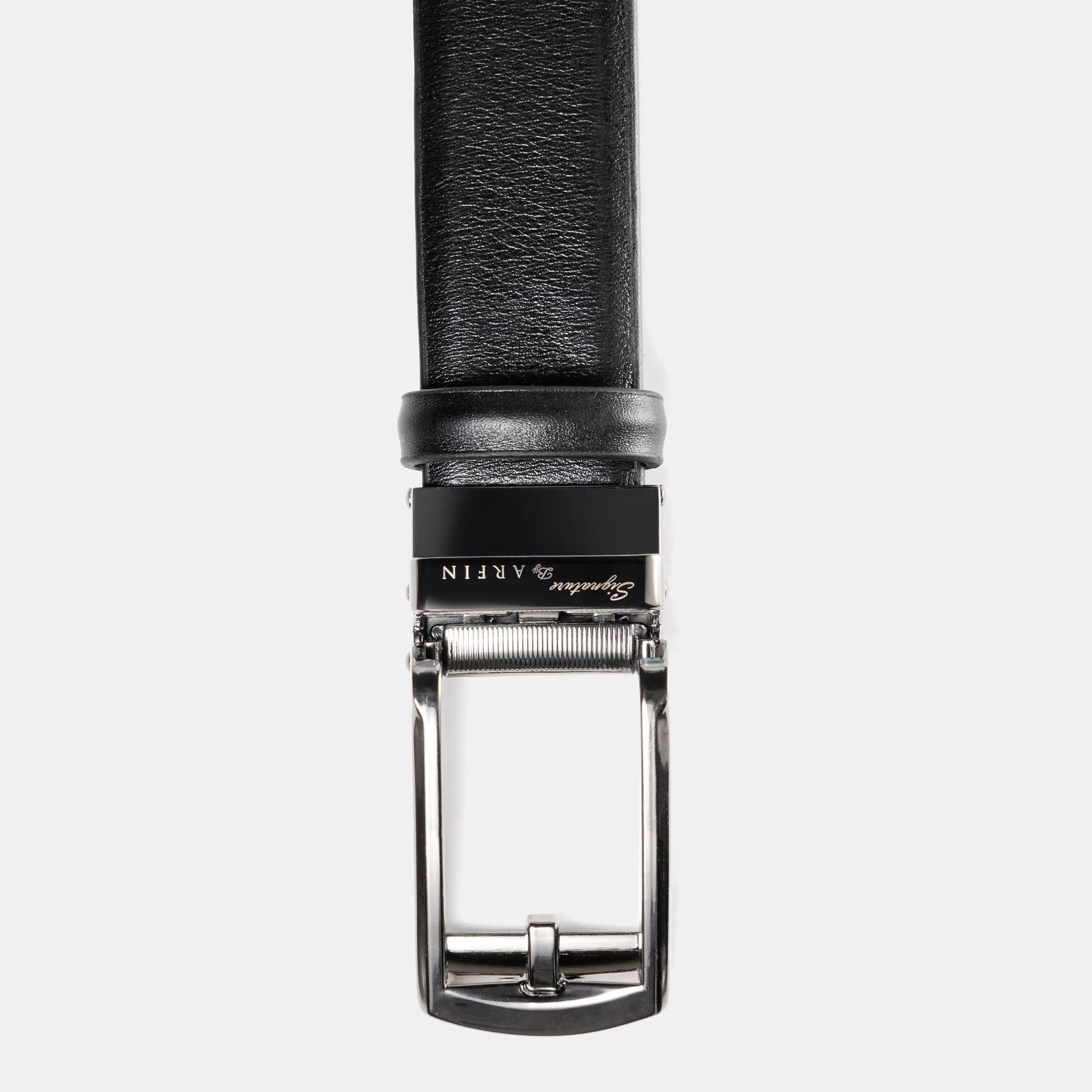 Black Plain Open Gear Belt