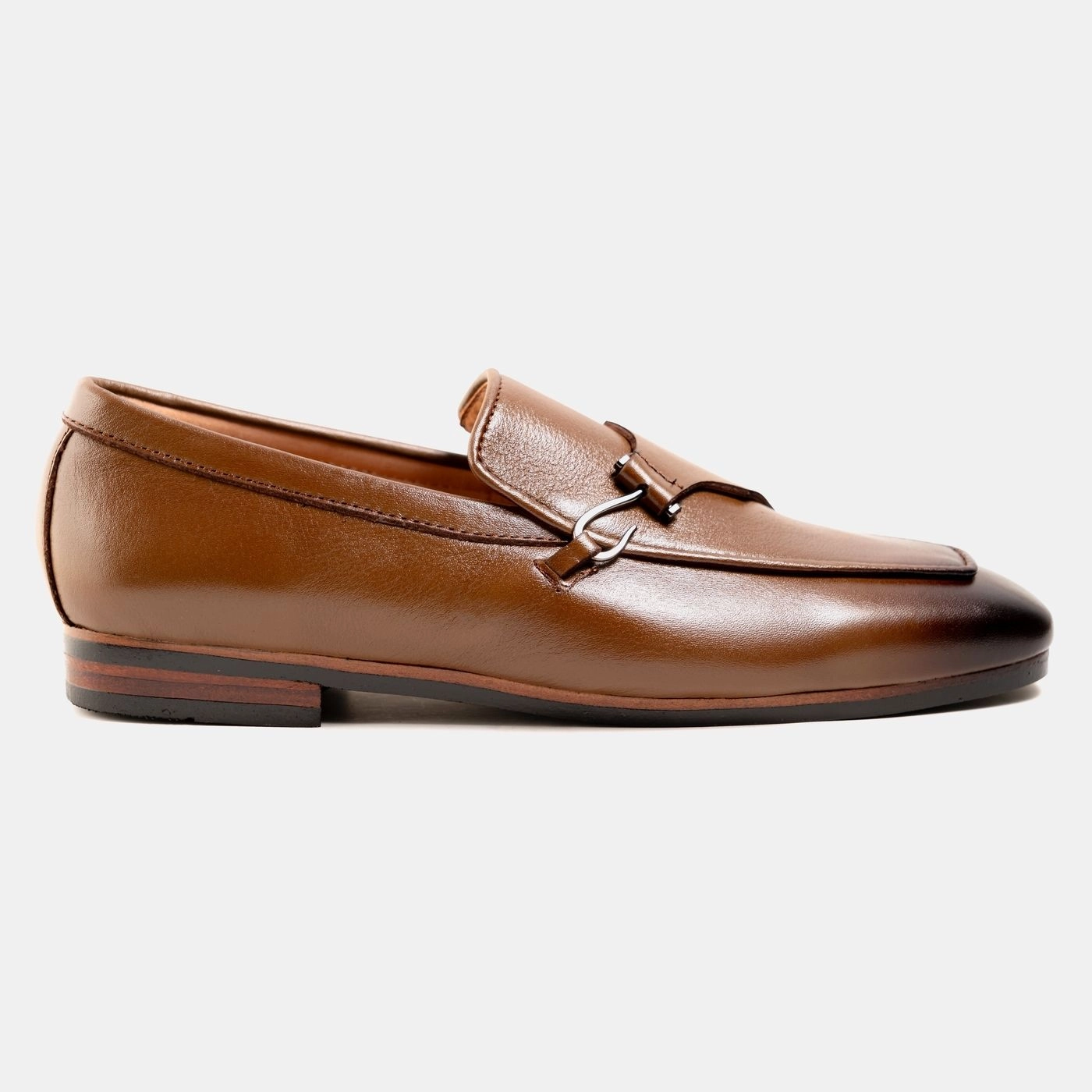 Brown Hook Strap Loafer