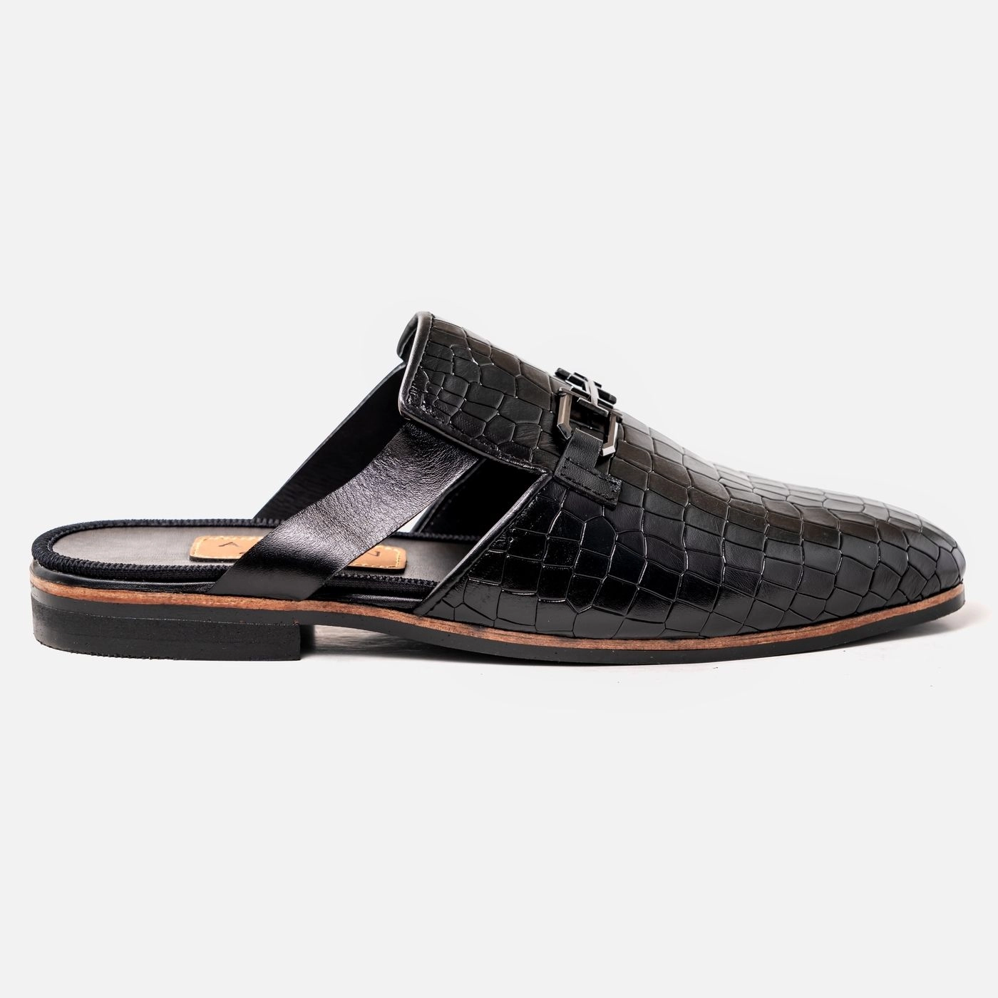 Black Half Shoe Horsebit
