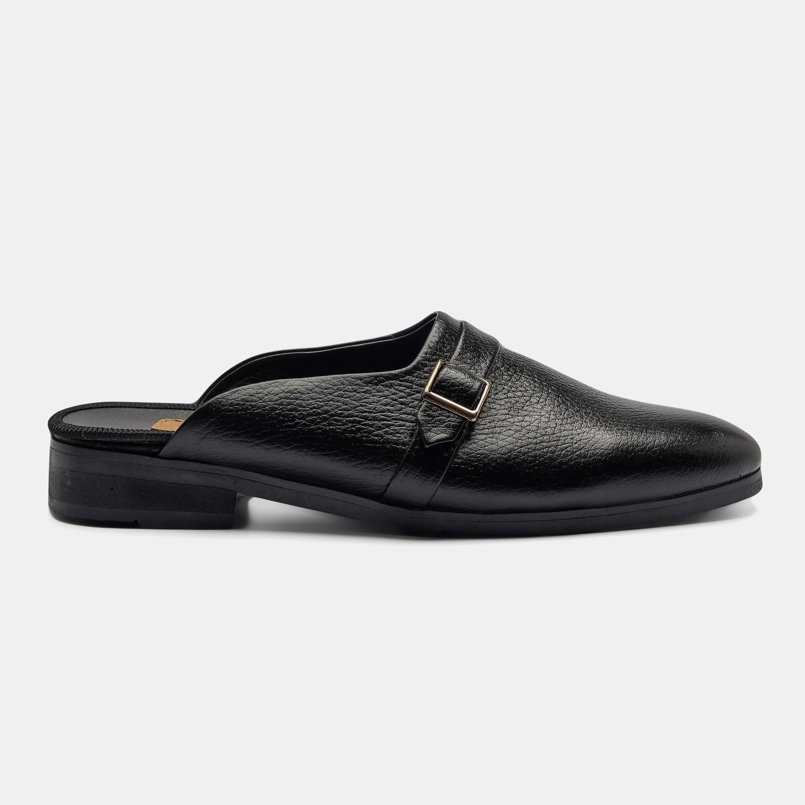 Black Single Monk Half Mule