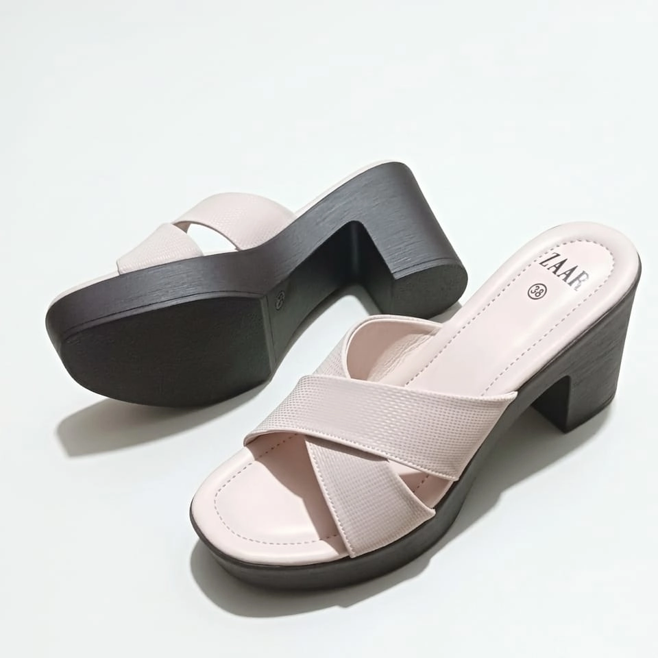 Essence Cross-Strap Platform (Blush & Espresso)